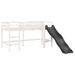 Lit mezzanine enfants avec tour blanc/noir 90x190 cm pin massif - Photo n°7