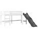 Lit mezzanine enfants avec tour blanc/noir 90x190 cm pin massif - Photo n°7