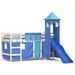 Lit mezzanine enfants avec tour bleu 80x200cm bois pin massif - Photo n°1