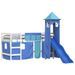 Lit mezzanine enfants avec tour bleu 80x200cm bois pin massif - Photo n°3