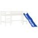 Lit mezzanine enfants avec tour bleu 80x200cm bois pin massif - Photo n°10