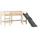 Lit mezzanine enfants avec tour bleu 80x200cm bois pin massif - Photo n°7