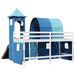 Lit mezzanine enfants avec tour bleu 80x200cm bois pin massif - Photo n°10