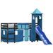 Lit mezzanine enfants avec tour bleu 90x190 cm bois pin massif - Photo n°3