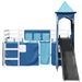 Lit mezzanine enfants avec tour bleu 90x190 cm bois pin massif - Photo n°6