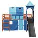 Lit mezzanine enfants avec tour bleu 90x190 cm bois pin massif - Photo n°6