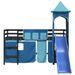 Lit mezzanine enfants avec tour bleu 90x200 cm bois pin massif - Photo n°5