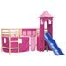 Lit mezzanine enfants avec tour rose 80x200cm bois pin massif - Photo n°4