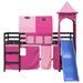 Lit mezzanine enfants avec tour rose 80x200cm bois pin massif - Photo n°5