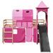 Lit mezzanine enfants avec tour rose 80x200cm bois pin massif - Photo n°6