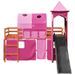 Lit mezzanine enfants avec tour rose 80x200cm bois pin massif - Photo n°6