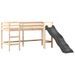 Lit mezzanine enfants avec tour rose 90x200 cm bois pin massif - Photo n°7