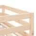 Lit mezzanine enfants et rideaux bleu 80x200cm bois pin massif - Photo n°11