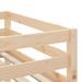 Lit mezzanine enfants et rideaux bleu 90x200cm bois pin massif - Photo n°10