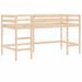 Lit mezzanine enfants et rideaux rose 80x200cm bois pin massif - Photo n°10