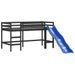 Lit mezzanine enfants toboggan 80x200 cm bois pin massif - Photo n°4