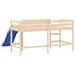 Lit mezzanine enfants toboggan 80x200 cm bois pin massif - Photo n°7