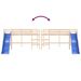 Lit mezzanine enfants toboggan 80x200 cm bois pin massif - Photo n°8