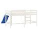 Lit mezzanine enfants toboggan blanc 80x200 cm bois pin massif - Photo n°7