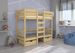 Lit mezzanine et superposé 2 couchages avec 2 tiroirs de rangement bois clair oak 90x200 cm Sulutia - Photo n°3