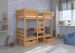 Lit mezzanine et superposé 2 couchages avec 2 tiroirs de rangement bois pin miel 90x200 cm Sulutia - Photo n°2