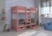 Lit mezzanine et superposé 2 couchages avec 2 tiroirs de rangement rose 90x200 cm Sulutia - Photo n°2
