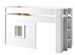 Lit mezzanine mi hauteur LIZA 90x200 cm – Sommier inclus – Blanc - Photo n°1