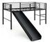 Lit mezzanine mi hauteur métal KARLI 90x200 cm – Sommier inclus - Photo n°1
