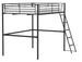 Lit mezzanine OXFORD 140x200 cm - métal noir - sommier inclus - Photo n°1