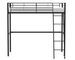 Lit mezzanine OXFORD 90x190 cm - métal noir - sommier inclus - Photo n°1