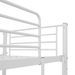 Lit mezzanine rmétal blanc avec bureau bois naturel Kozty 90x200 cm - Photo n°4
