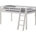 Lit mi-hauteur enfant- Bois Pin massif - Blanc - Sommier inclus - 90 x 190 cm - PINKIE - Photo n°1