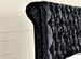 Lit moderne tête de lit haute capitonnée tissu noir Kapy 140x190 cm - Photo n°2
