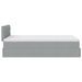 Lit ottoman avec matelas gris clair 120x190 cm tissu - Photo n°9