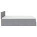 Lit ottoman avec matelas gris clair 140x190 cm tissu - Photo n°9