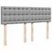 Lit ottoman avec matelas gris clair 140x190 cm tissu - Photo n°8