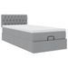 Lit ottoman avec matelas gris clair 90x200 cm tissu - Photo n°5