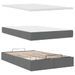 Lit ottoman avec matelas gris foncé 120x190 cm tissu - Photo n°7