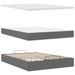 Lit ottoman avec matelas gris foncé 140x190 cm tissu - Photo n°7