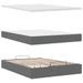 Lit ottoman avec matelas gris foncé 140x190 cm tissu - Photo n°7