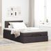 Lit ottoman avec matelas marron foncé 120x200 cm tissu - Photo n°4