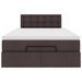 Lit ottoman avec matelas marron foncé 120x200 cm tissu - Photo n°6