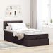 Lit ottoman avec matelas marron foncé 90x200 cm tissu - Photo n°4