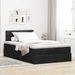 Lit ottoman avec matelas noir 120x190 cm tissu - Photo n°4