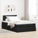 Lit ottoman avec matelas noir 120x200 cm tissu - Photo n°4