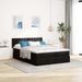 Lit ottoman avec matelas noir 140x190 cm tissu - Photo n°4