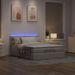 Lit ottoman avec matelas taupe 140x200 cm tissu - Photo n°1
