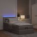 Lit ottoman avec matelas taupe 90x200 cm tissu - Photo n°1