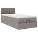 Lit ottoman avec matelas taupe 90x200 cm tissu - Photo n°5