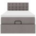 Lit ottoman avec matelas taupe 90x200 cm tissu - Photo n°6